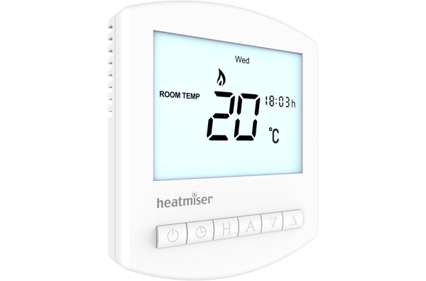 Heatmiser Slimline-HW-N 12v Programmable Digital Thermostat